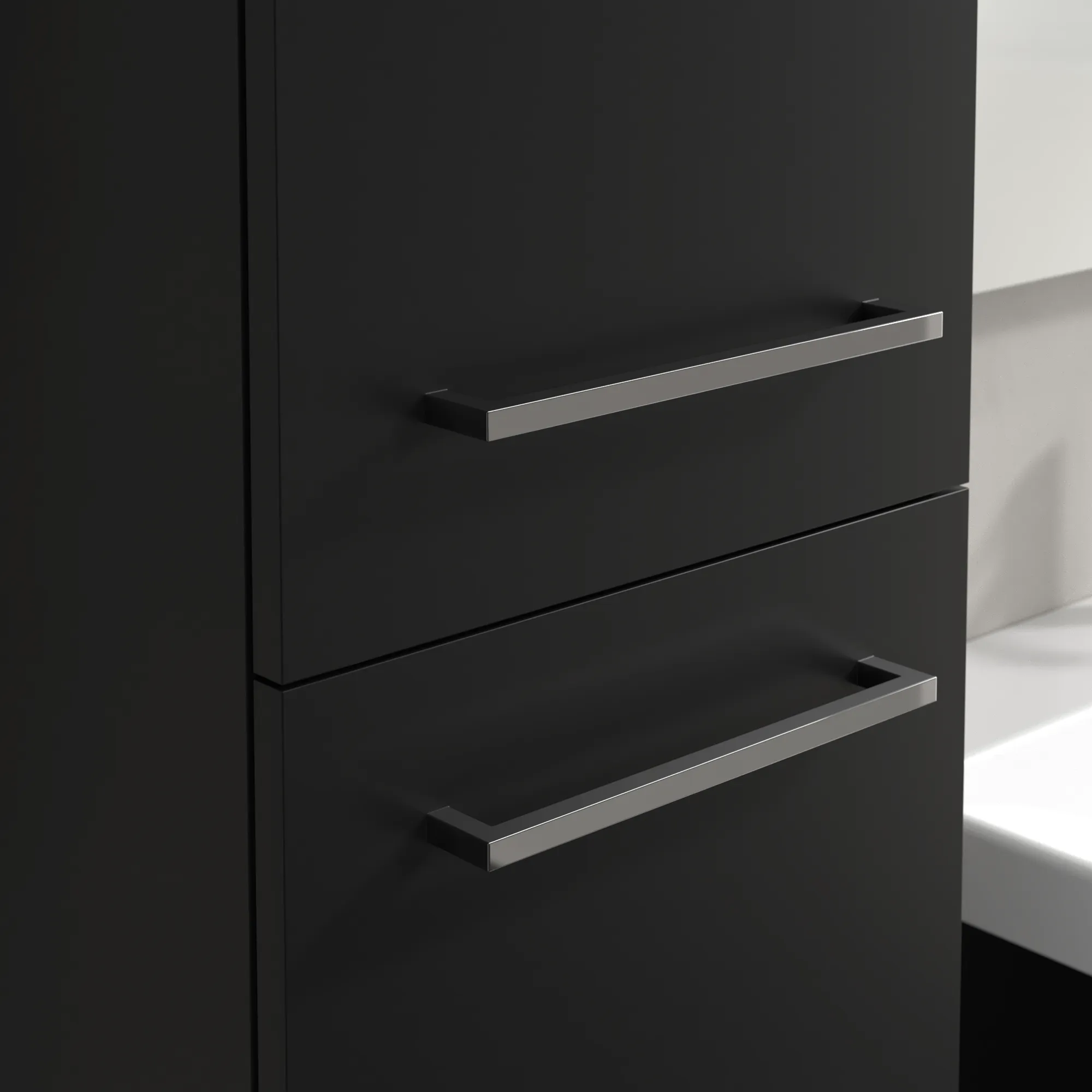 Villeroy & Boch Avento Hochschrank A89400, 350x1760x404mm, links angeschlagen Villeroy & Boch Avento Hochschrank A89400, 350x1760x404mm, links angeschlagen