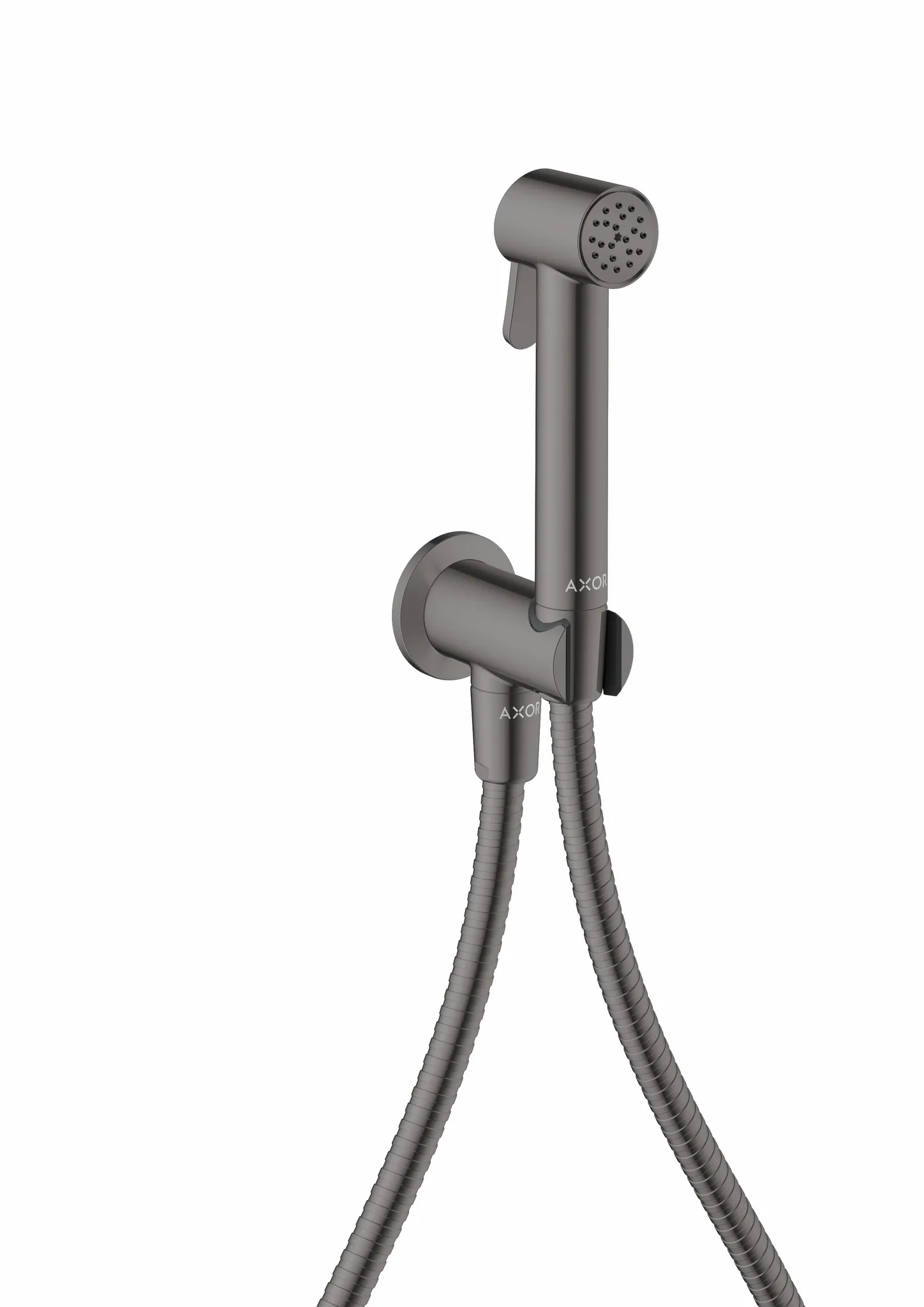 Hansgrohe AXOR Bidette Showers Handbrause Polished Black Chrome, 1,25 m Brauseschlauch, 28 mm Brausekopfgröße Hansgrohe AXOR Bidette Showers Handbrause Polished Black Chrome, 1,25 m Brauseschlauch, 28 mm Brausekopfgröße