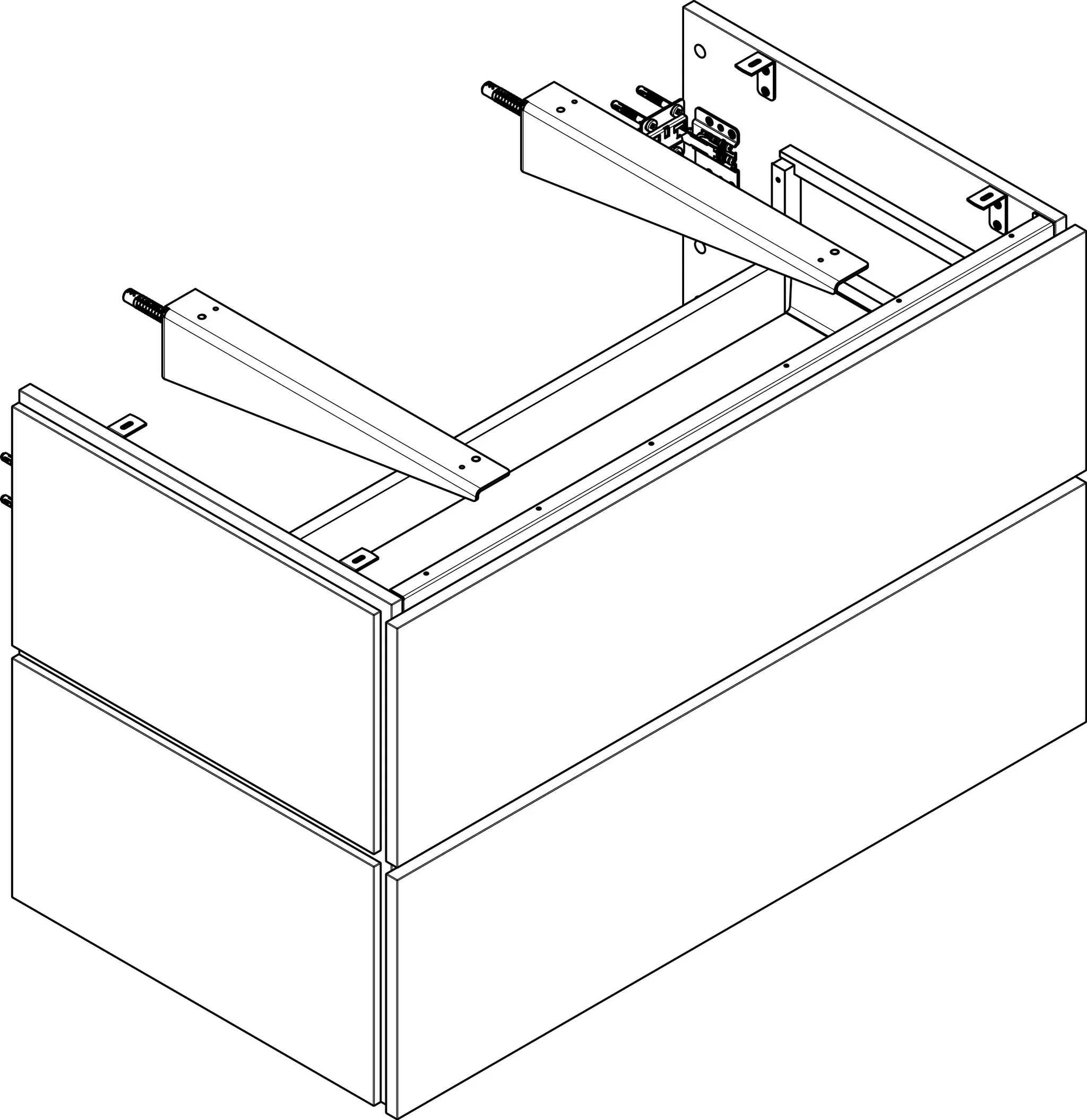 Hansgrohe Xilesa E Waschtischunterschrank, 980x550 mm, 2 Schubkästen, Eiche Kaschmir, Wandmontage, vormontiert Hansgrohe Xilesa E Waschtischunterschrank, 980x550 mm, 2 Schubkästen, Eiche Kaschmir, Wandmontage, vormontiert