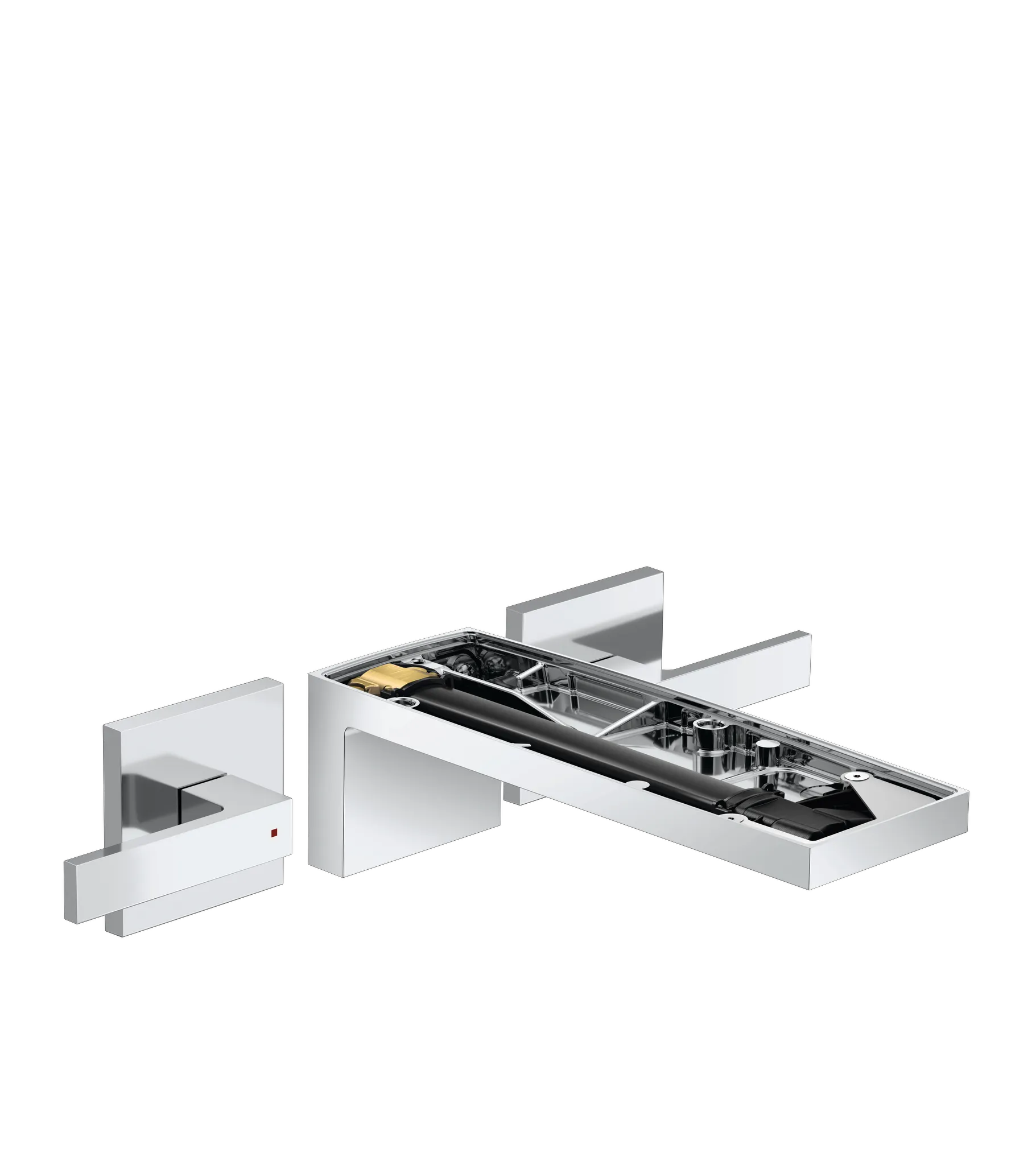 AXOR MyEdition 3-Loch Waschtischarmatur Unterputz für Wandmontage mit Auslauf 221 mm, ohne Platte Chrom AXOR MyEdition 3-Loch Waschtischarmatur Unterputz für Wandmontage mit Auslauf 221 mm, ohne Platte Chrom