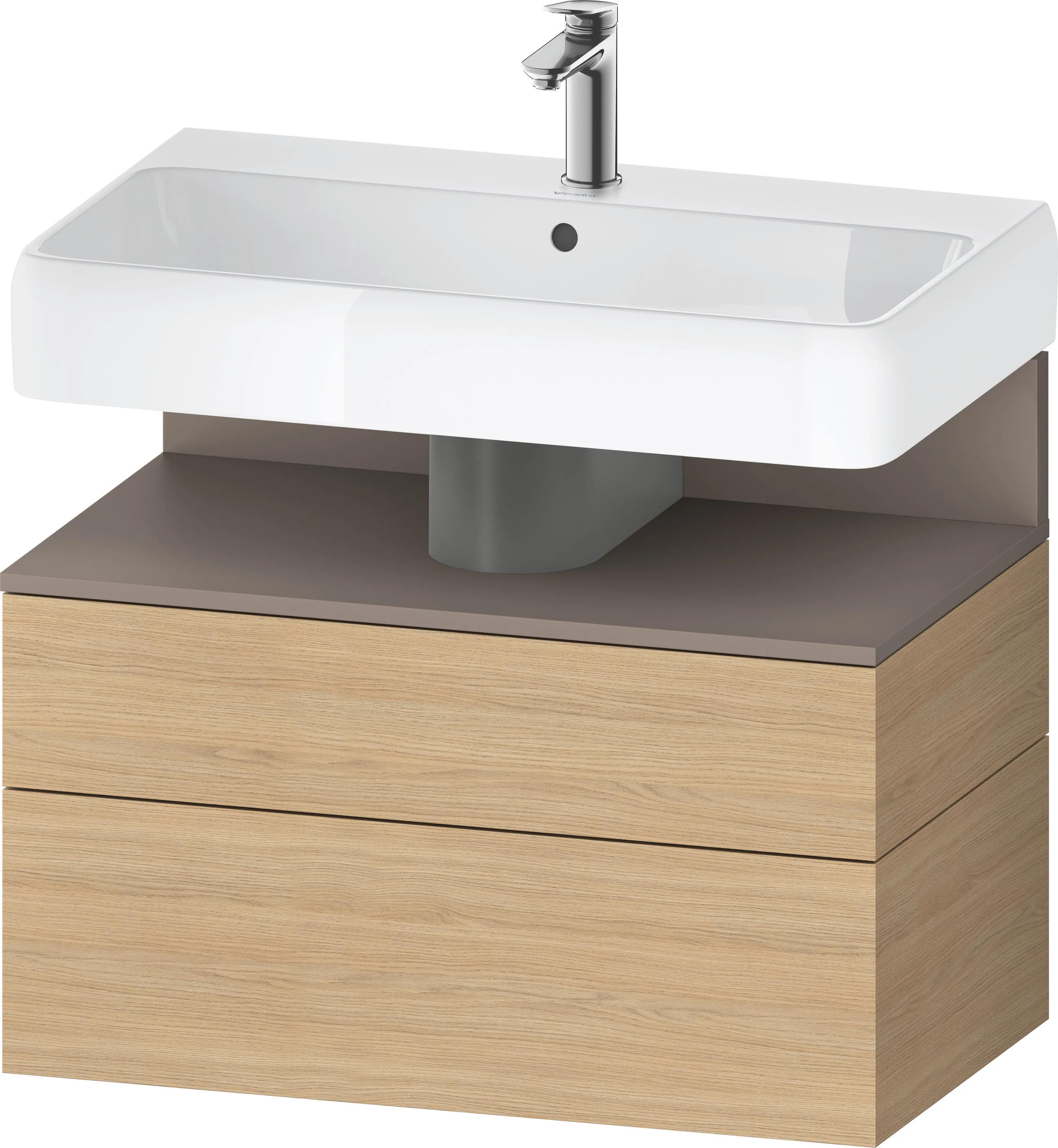 Duravit Waschtischunterschrank wandhängend „Qatego“ 79 × 59 × 47 cm, mit Beleuchtung