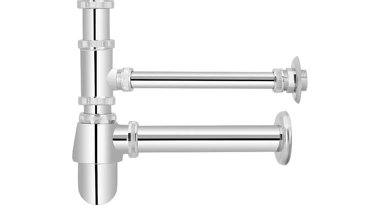 Flaschengeruchverschluss MS vc 1 1/4″ mit Leckwasser-Anschluss 3/4″ (schwer) Flaschengeruchverschluss MS vc 1 1/4″ mit Leckwasser-Anschluss 3/4″ (schwer)