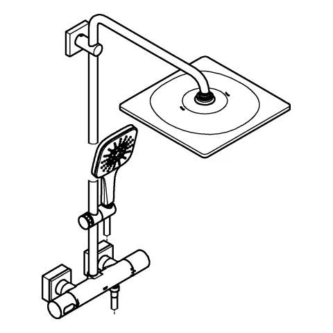 Duschsystem Rainshower SmartActive 310 26837, mit Thermostatbatterie, Wandmontage, 450mm Duscharm, Kopfbrause Rainshower Mono 310 Cube, Handbrause Rainshower SmartActive 130 Cube, hard graphite Duschsystem Rainshower SmartActive 310 26837, mit Thermostatbatterie, Wandmontage, 450mm Duscharm, Kopfbrause Rainshower Mono 310 Cube, Handbrause Rainshower SmartActive 130 Cube, hard graphite