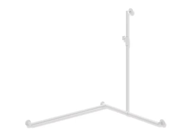 HEWI Haltegriff Ausführung links „System 900“ in Weiß tiefmatt / Hellgrau matt, Befestigung verdeckt HEWI Haltegriff Ausführung links „System 900“ in Weiß tiefmatt / Hellgrau matt, Befestigung verdeckt