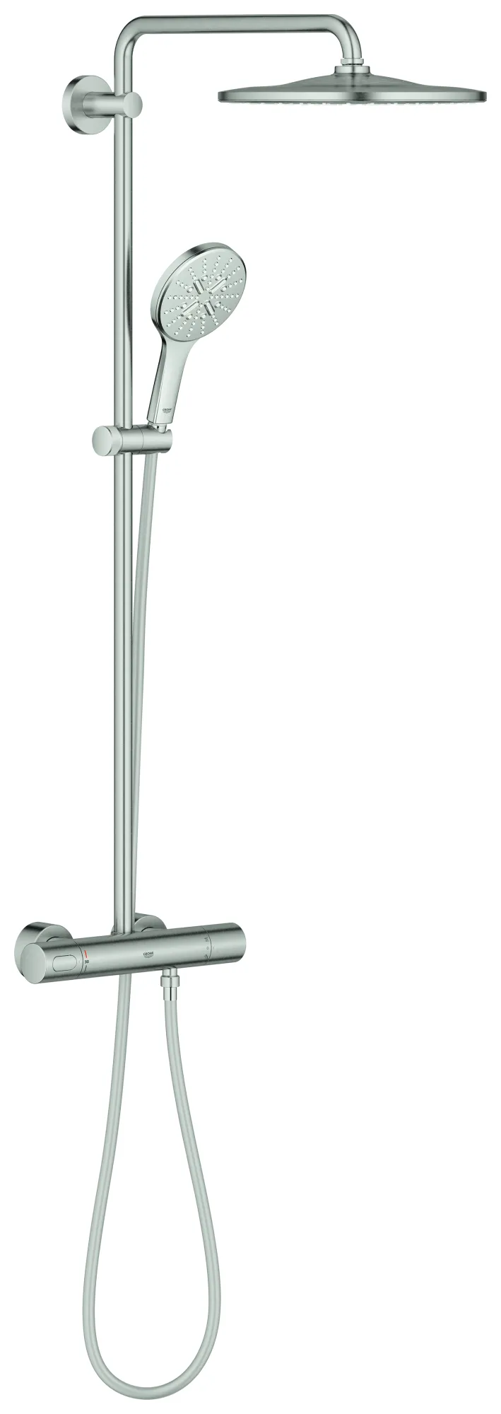 Duschsystem Rainshower SmartActive 310 26836, mit Thermostatbatterie, Wandmontage, 450mm Duscharm, Kopfbrause Rainshower Mono 310, Handbrause Rainshower SmartActive 130, hard graphite Duschsystem Rainshower SmartActive 310 26836, mit Thermostatbatterie, Wandmontage, 450mm Duscharm, Kopfbrause Rainshower Mono 310, Handbrause Rainshower SmartActive 130, hard graphite