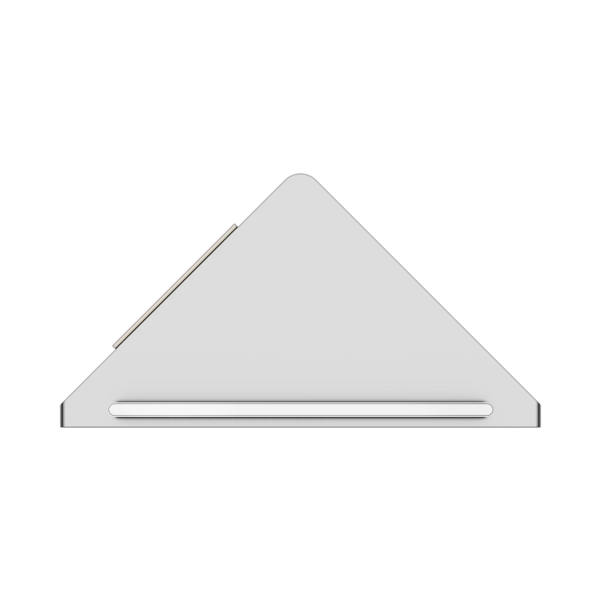 Edition 400 11557170100 Eckduschablage mit integriertem Glasabzieher silber-eloxiert/weiß Edition 400 11557170100 Eckduschablage mit integriertem Glasabzieher silber-eloxiert/weiß