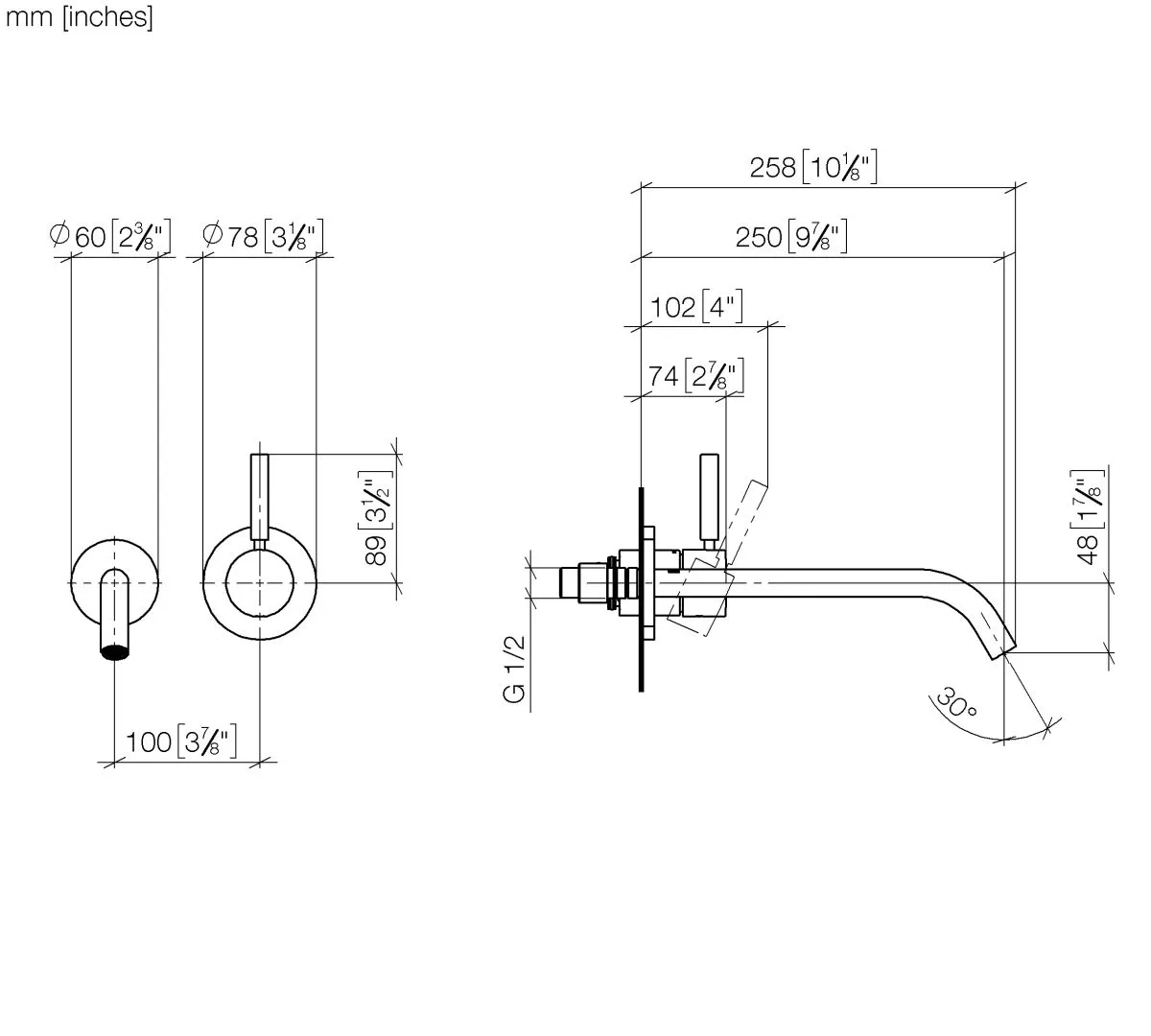 Waschtisch-Wand-Einhandbatterie ohne Ablaufgarnitur META Chrom 36861660 Waschtisch-Wand-Einhandbatterie ohne Ablaufgarnitur META Chrom 36861660