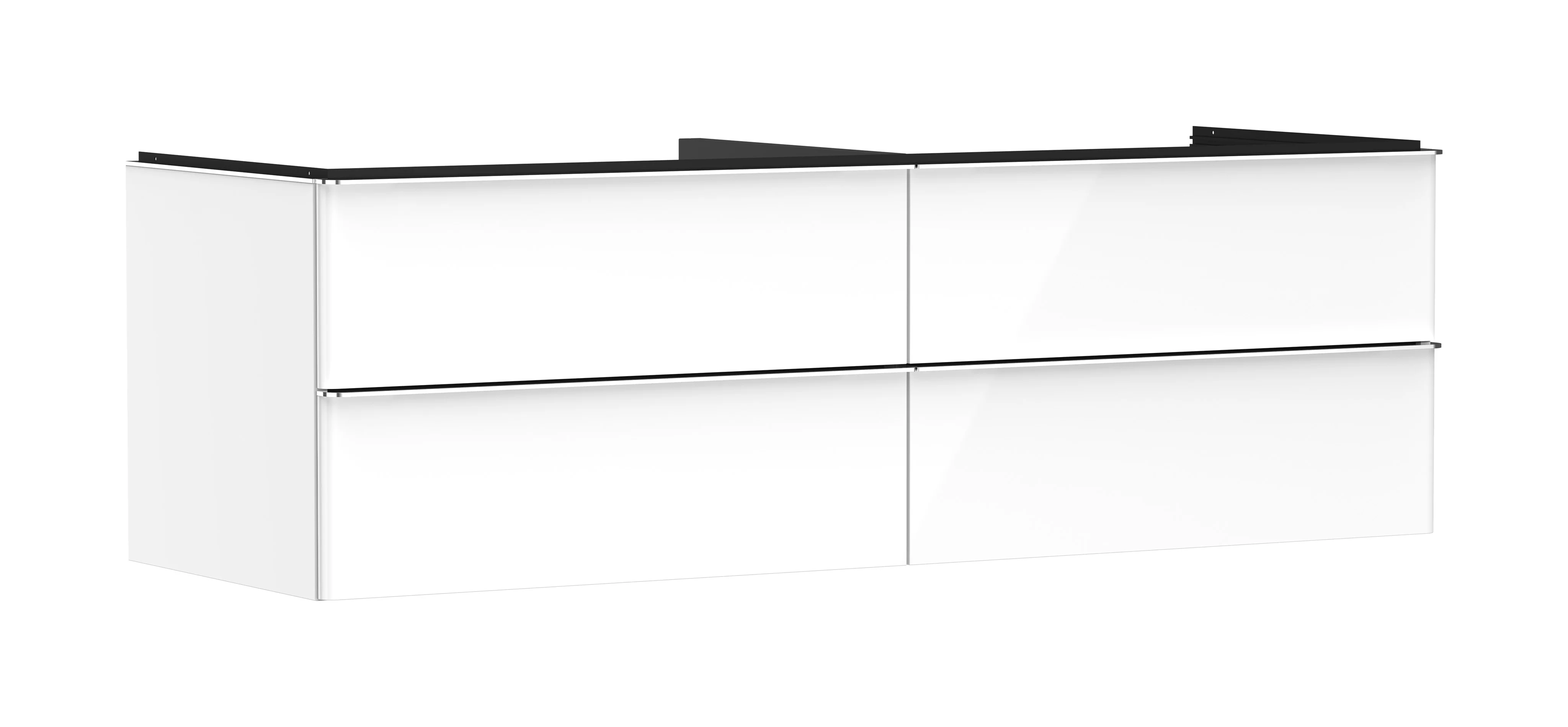 Hansgrohe Xelu Q Waschtischunterschrank, weiß hochglanz, 1560x540 mm, 4 Schubkästen, Vollauszug, SoftClose, Wandmontage