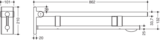 HEWI Stützklappgriff „System 900“