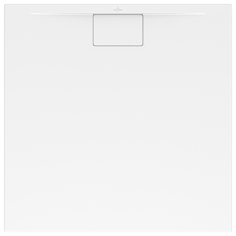 Villeroy & Boch quadrat Duschwanne Flächenbündiger Einbau „Architectura MetalRim“ Komplettset Aufbau auf Sockel 90 × 90 cm