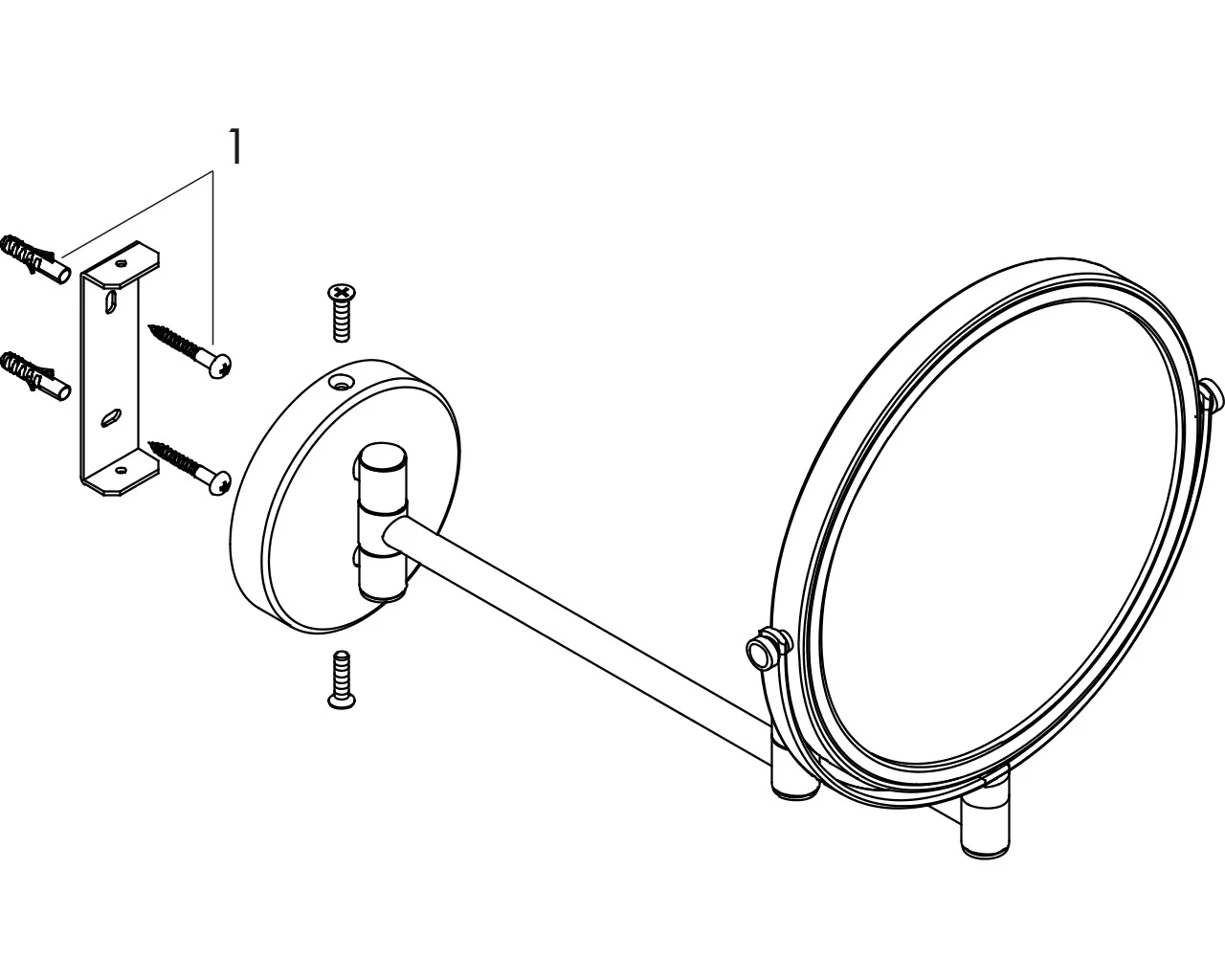 Rasierspiegel Logis Universal chrom ohne Licht