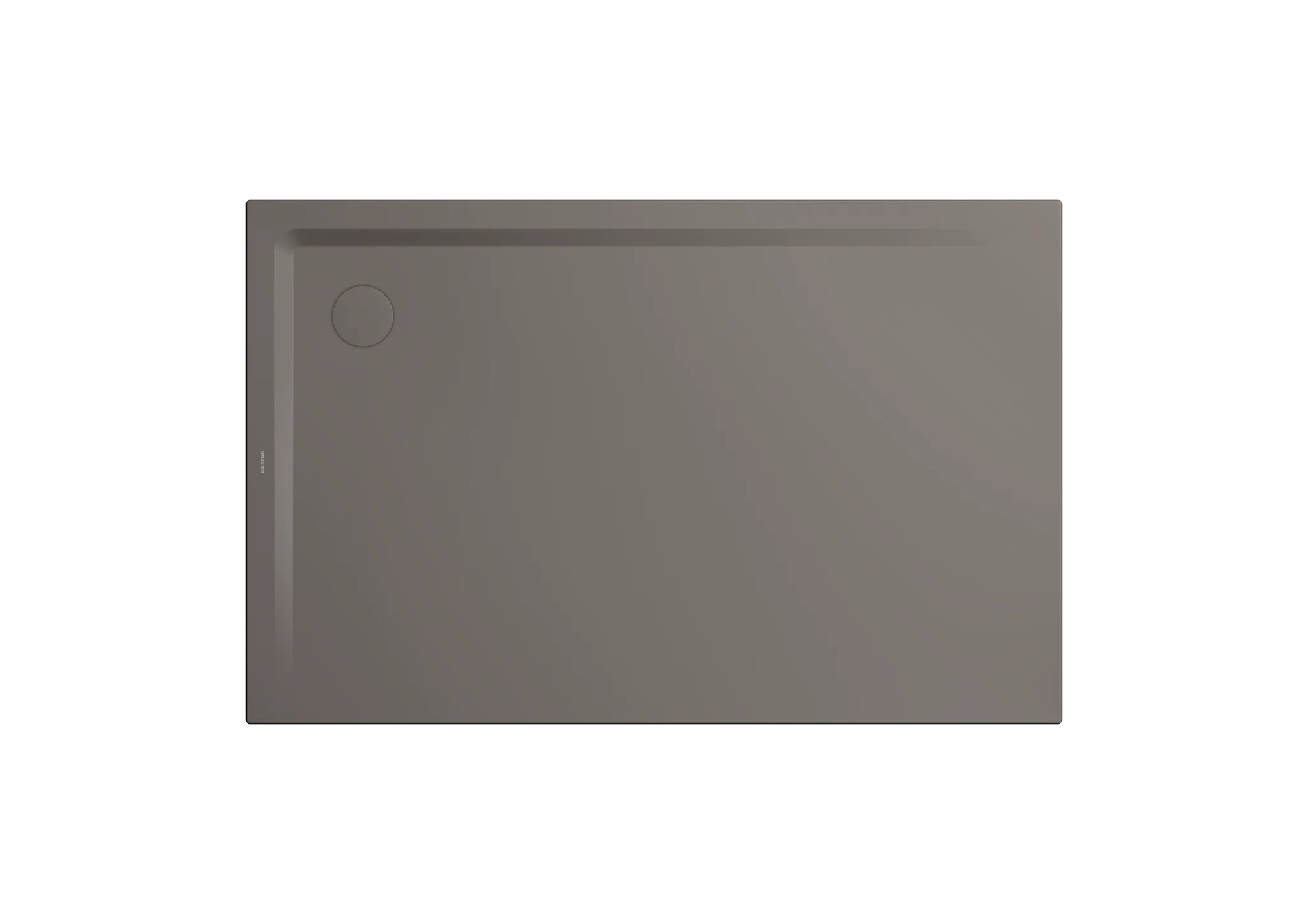 Kaldewei SUPERPLAN Duschfläche, warm grey 70, Invisible Grip, 750x1600x25 mm, Eckablauf, bodeneben, MADE IN GERMANY