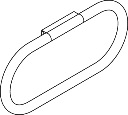 Handtuchring, Edelstahl, PVD beschichtet, Breite 270 mm, Höhe 122 mm, Durchmesser 15 mm, in Farbe CK (Messing glänzend) Handtuchring, Edelstahl, PVD beschichtet, Breite 270 mm, Höhe 122 mm, Durchmesser 15 mm, in Farbe CK (Messing glänzend)
