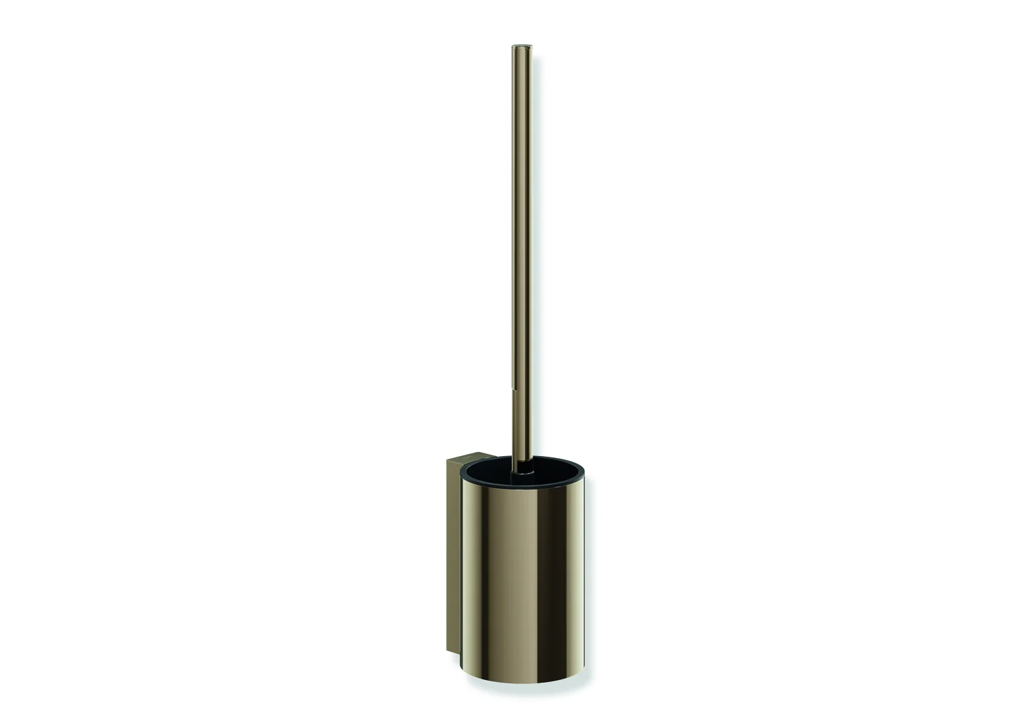 HEWI WC-Bürstengarnitur System 900, PVD bronze glänzend, 440 mm hoch, Wandmontage