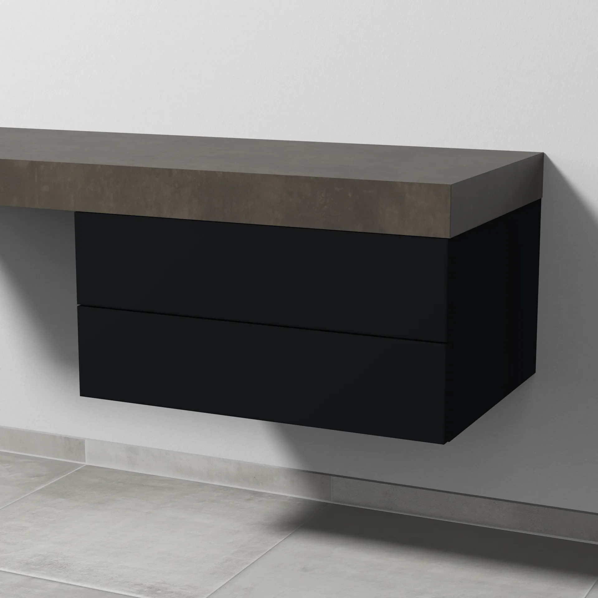 Sanipa Unterschrank „2morrow“ 700 × 340 × 520 mm in Schwarz (matt)