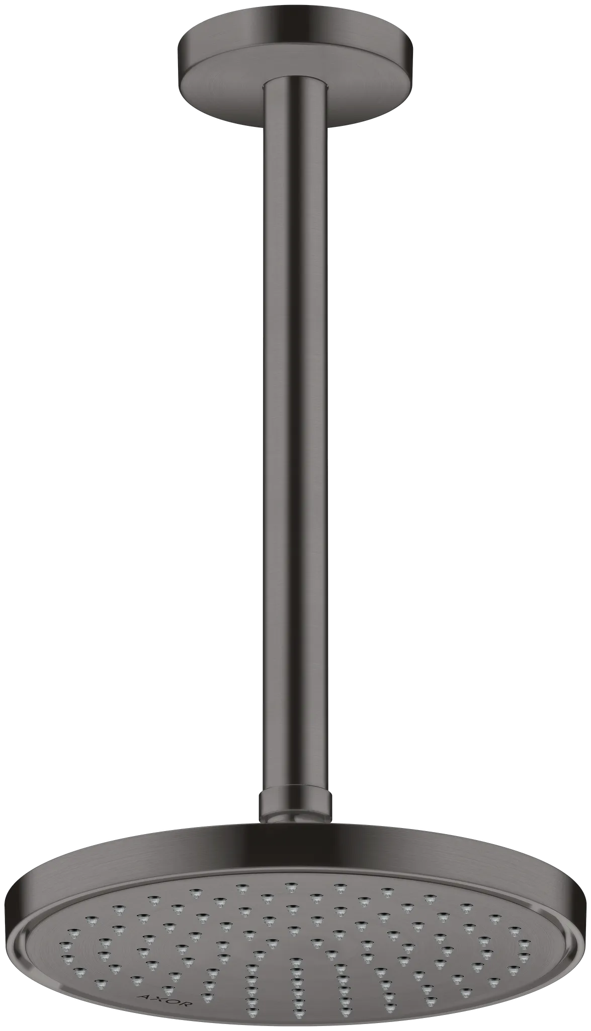 Hansgrohe AXOR ShowerSolutions Kopfbrause 220 1jet EcoSmart+ Brushed Black Chrome, 220 mm, verstellbarer Winkel, abnehmbar zur Reinigung