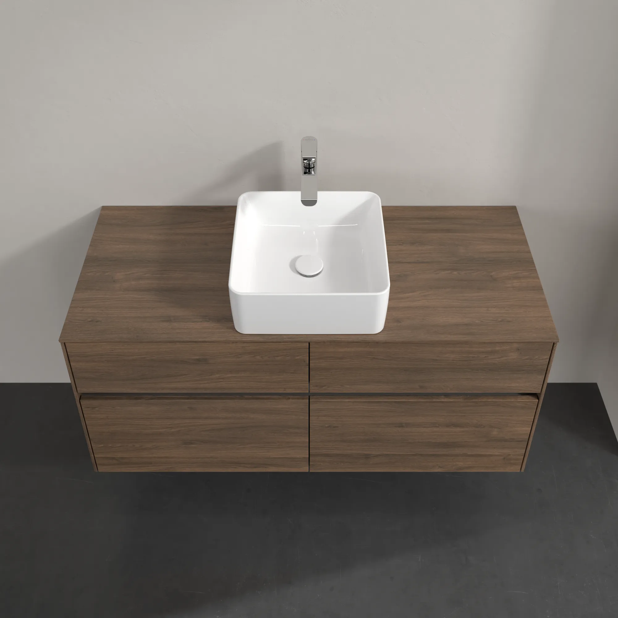 Villeroy & Boch Waschtischunterschrank „Collaro“ 1200 × 548 × 500 mm Arizona Oak, ohne Beleuchtung, für Becken mittig