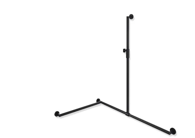 HEWI Haltegriff Ausführung links „System 900“ in Schwarz tiefmatt / Schwarz matt, Befestigung verdeckt HEWI Haltegriff Ausführung links „System 900“ in Schwarz tiefmatt / Schwarz matt, Befestigung verdeckt