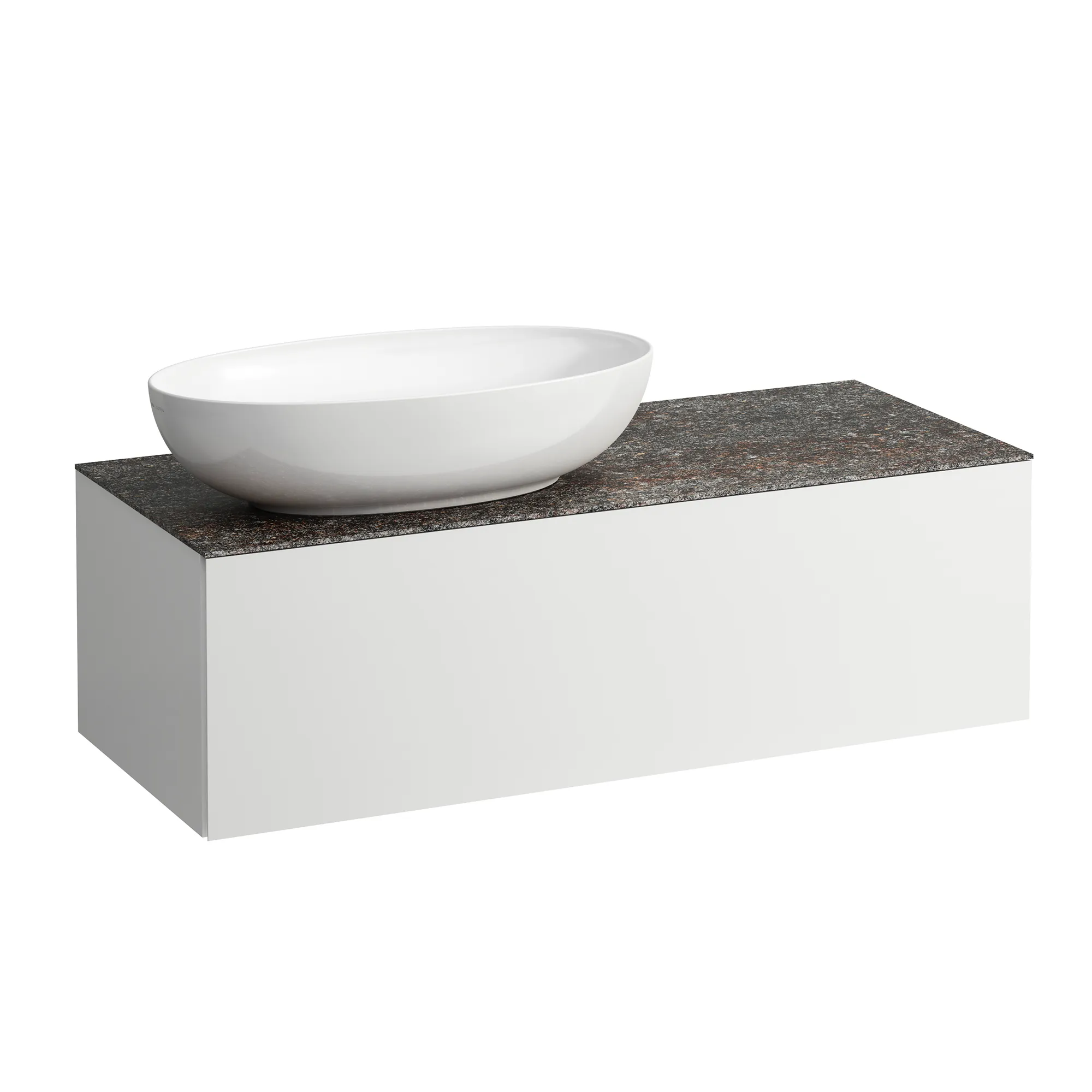Schubladenelement (Waschtischunterbau+Waschtischplatte) ILBAGNOALESSI 500x1200x370 1 Schublade integrierte versteckte Griffe seitlich Vollauszug Soft-Close Ausschnitt links Marrone Naturale Top passend zu Waschtisch H818975/6 H818977/8 Weiß matt Schubladenelement (Waschtischunterbau+Waschtischplatte) ILBAGNOALESSI 500x1200x370 1 Schublade integrierte versteckte Griffe seitlich Vollauszug Soft-Close Ausschnitt links Marrone Naturale Top passend zu Waschtisch H818975/6 H818977/8 Weiß matt