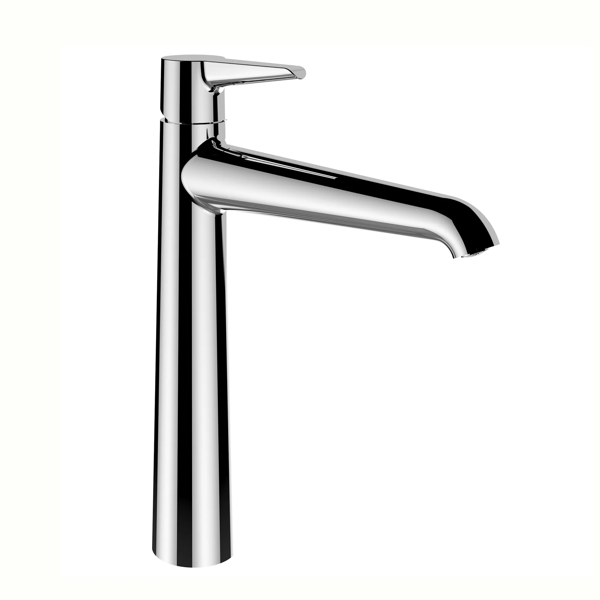 Einhebel-Waschtischmischer hohe Ausführung PURE Festauslauf Ausladung 190 mm Höhe: 302 mm ohne Ablventil chrom Einhebel-Waschtischmischer hohe Ausführung PURE Festauslauf Ausladung 190 mm Höhe: 302 mm ohne Ablventil chrom