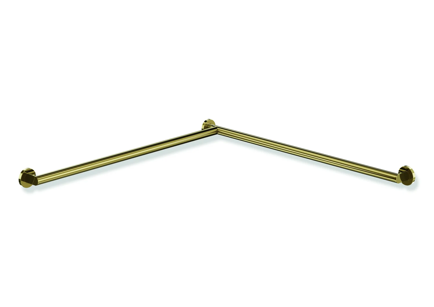 HEWI Dusch- und Wannenhandlauf System 900, Edelstahl PVD gold glänzend, Länge 947 mm, Stangendurchmesser 32 mm, Ausführung links HEWI Dusch- und Wannenhandlauf System 900, Edelstahl PVD gold glänzend, Länge 947 mm, Stangendurchmesser 32 mm, Ausführung links