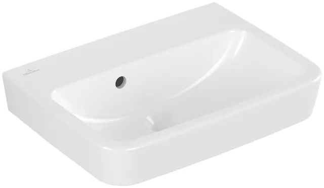 Villeroy & Boch Handwaschbecken „O.novo“ 500 × 370 × 160 mm, für Becken mittig, ohne Hahnlochbohrung in Weiß Alpin Villeroy & Boch Handwaschbecken „O.novo“ 500 × 370 × 160 mm, für Becken mittig, ohne Hahnlochbohrung in Weiß Alpin