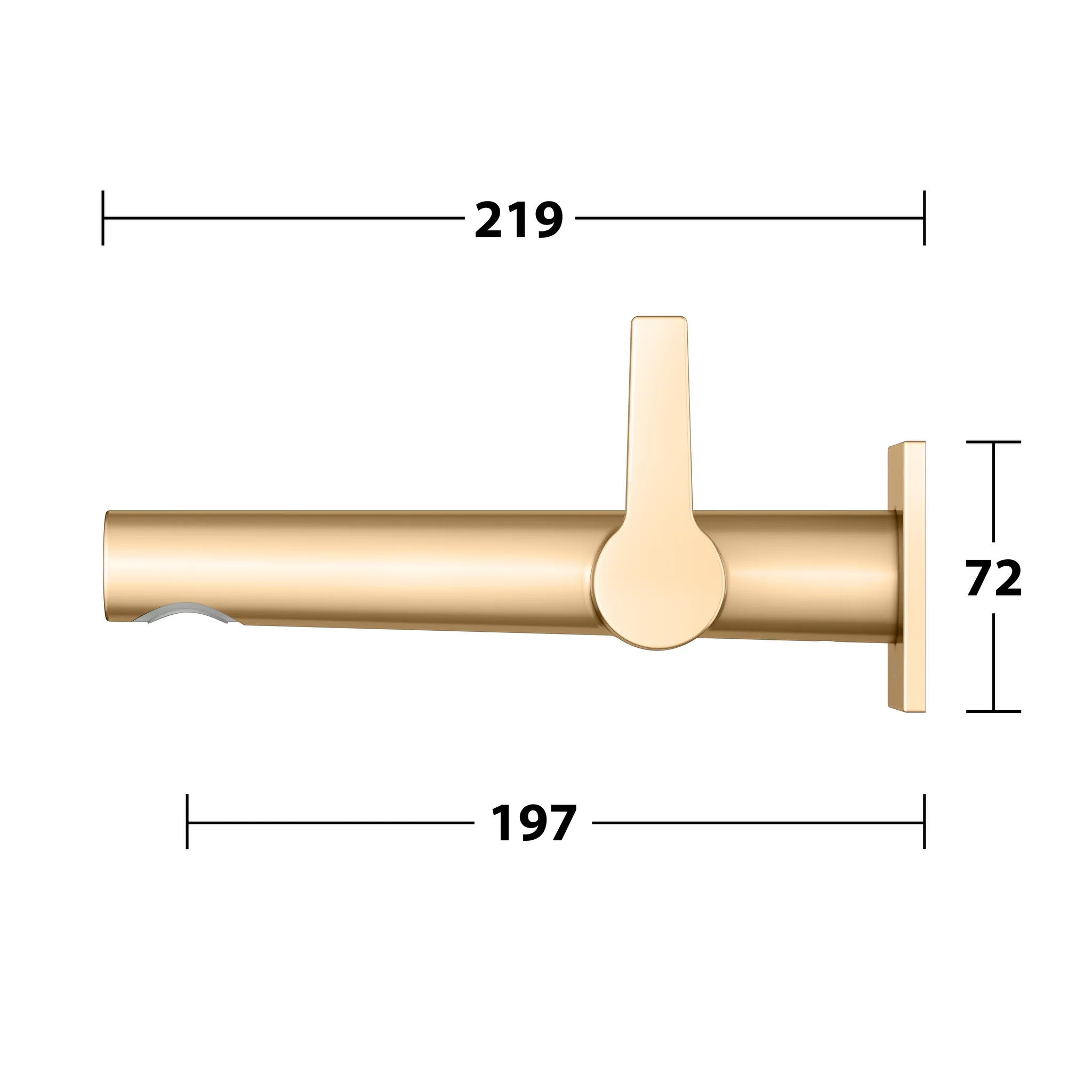 KEUCO EDITION 11 Einhebel-Waschtischmischer Unterputz 1 Loch für Wandmontage Ausladung 197 mm Messing gebürstet KEUCO EDITION 11 Einhebel-Waschtischmischer Unterputz 1 Loch für Wandmontage Ausladung 197 mm Messing gebürstet