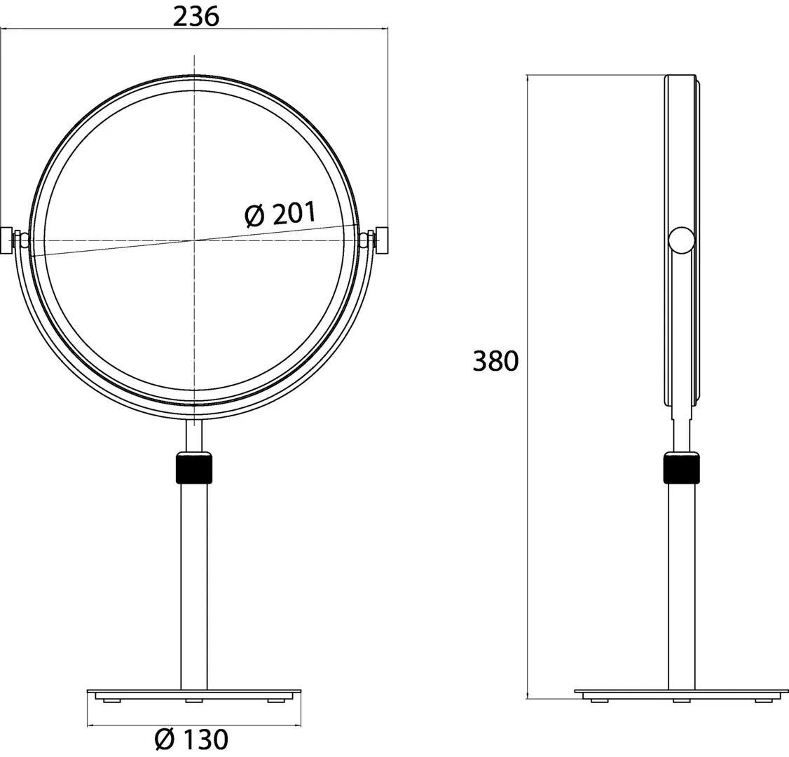 emco Kosmetikspiegel „pure“ Rund in chrom emco Kosmetikspiegel „pure“ Rund in chrom