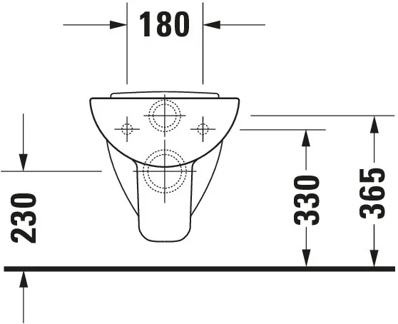 Duravit D-Code Wand-WC, weiß, 540 mm Duravit D-Code Wand-WC, weiß, 540 mm