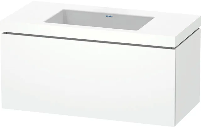 Duravit Möbelset c-shaped Set wandhängend wandhängend „L-Cube“ 100 × 50 × 48 cm Weiß Matt