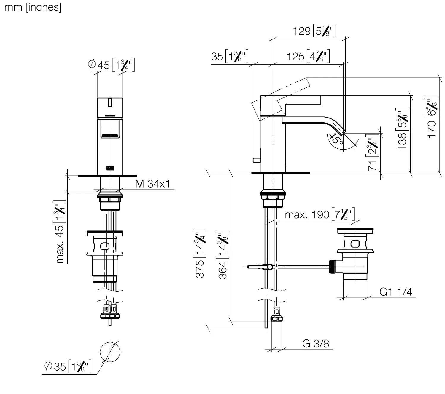 Waschtisch-Einhandbatterie mit Ablaufgarnitur IMO Chrom 33500671 Waschtisch-Einhandbatterie mit Ablaufgarnitur IMO Chrom 33500671