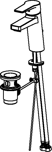 HansaTWIST Waschtischarmatur Einhebelmischer HansaTWIST XL 0901 Chrom