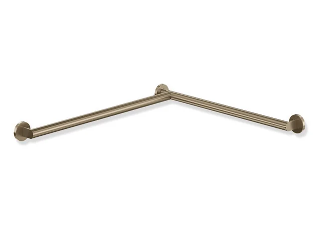 HEWI Dusch- und Wannenhandlauf System 900, PVD bronze gebürstet, 32 mm Durchmesser, 647 mm Länge, links, 70 mm Tiefe