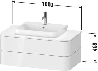 Duravit Waschtischunterschrank wandhängend „Happy D.2 Plus“ 100 × 40,8 × 55 cm