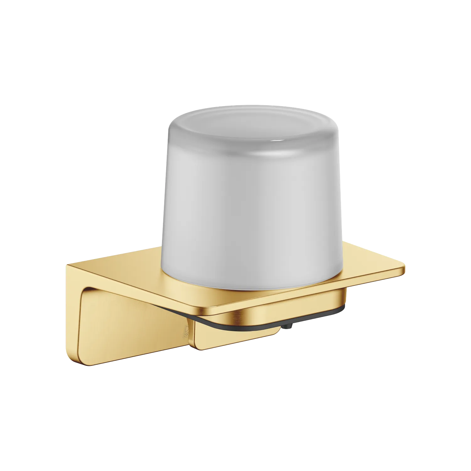 Dornbracht Lotionspender SERIENSPEZIFISCH Gold gebürstet PVD, 90 x 140 mm, Höhe 130 mm, Ausladung 103 mm, Behälter aus Kristallglas matt