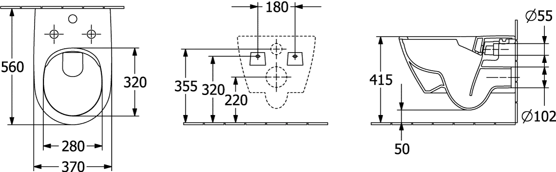 Wand-Tiefspül-WC DirectFlush „Subway 2.0“ 37 × 36,5 × 56 cm in Weiß Alpin, ohne Spülrand, Abgang waagerecht Wand-Tiefspül-WC DirectFlush „Subway 2.0“ 37 × 36,5 × 56 cm in Weiß Alpin, ohne Spülrand, Abgang waagerecht