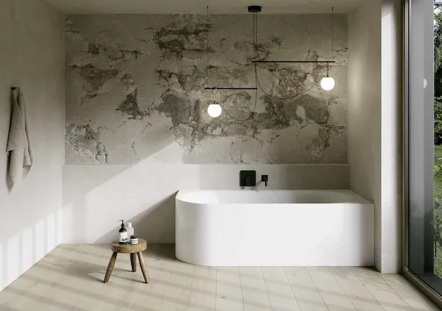 Bette BetteSilhouette Badewanne Eck Sonderform Lux Oval V, weiß, 1750 x 800 mm, Randhöhe 575 mm, Nutzinhalt 150 l