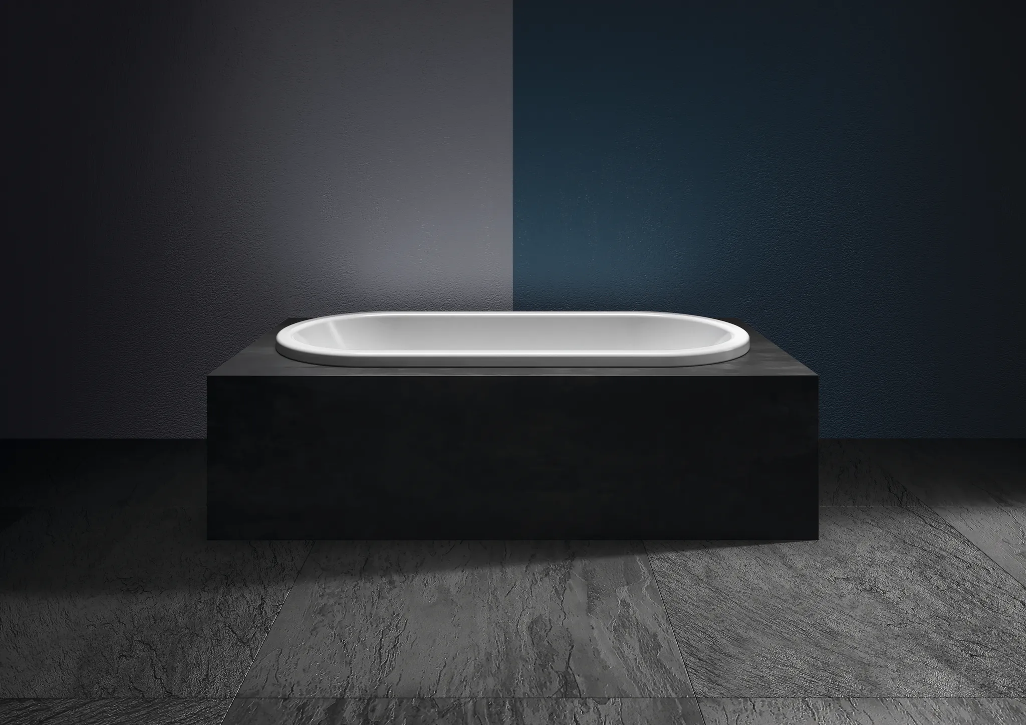 Kaldewei Badewanne „Centro Duo Oval“ oval 170 × 75 cm, ohne Wannenträger, mit Grifflochbohrungen in schwarz Kaldewei Badewanne „Centro Duo Oval“ oval 170 × 75 cm, ohne Wannenträger, mit Grifflochbohrungen in schwarz