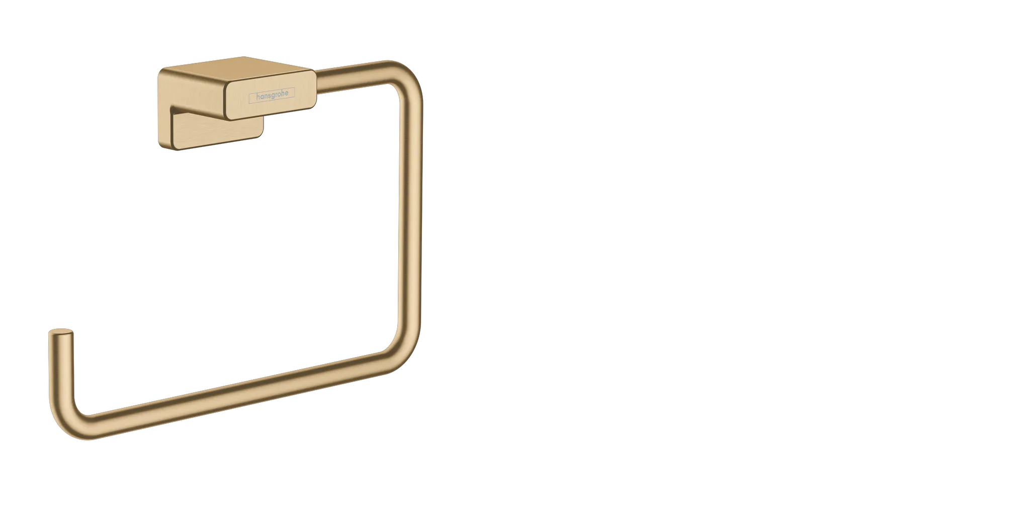 Hansgrohe AddStoris Q Handtuchring Brushed Bronze, schwenkbar, Wandmontage mit verdeckter Befestigung, Bohrabstand 26 mm, Bohrloch Ø 6 mm Hansgrohe AddStoris Q Handtuchring Brushed Bronze, schwenkbar, Wandmontage mit verdeckter Befestigung, Bohrabstand 26 mm, Bohrloch Ø 6 mm