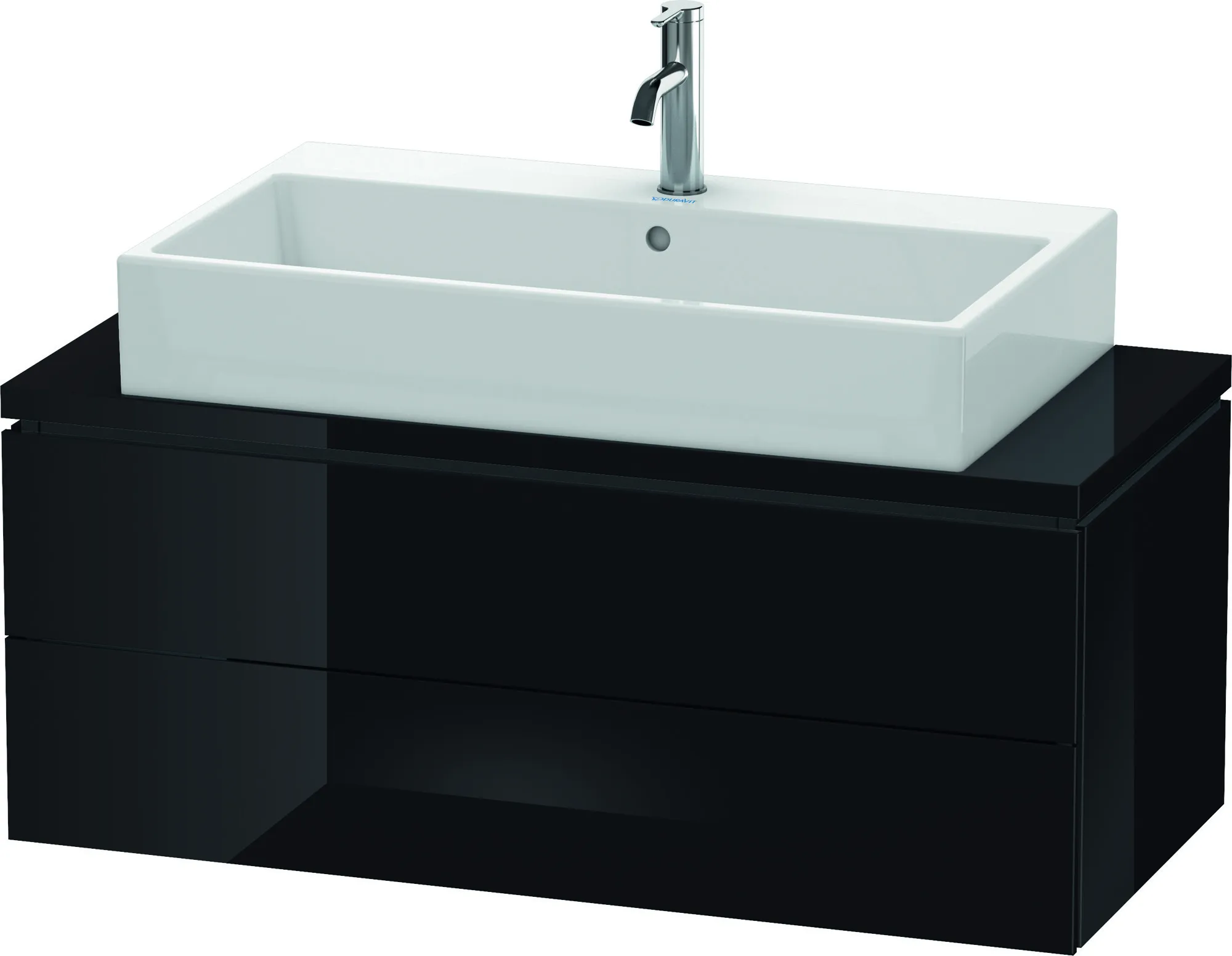 Duravit Waschtischunterschrank wandhängend „L-Cube“ 102 × 40 × 47,7 cm Schwarz Hochglanz Duravit Waschtischunterschrank wandhängend „L-Cube“ 102 × 40 × 47,7 cm Schwarz Hochglanz