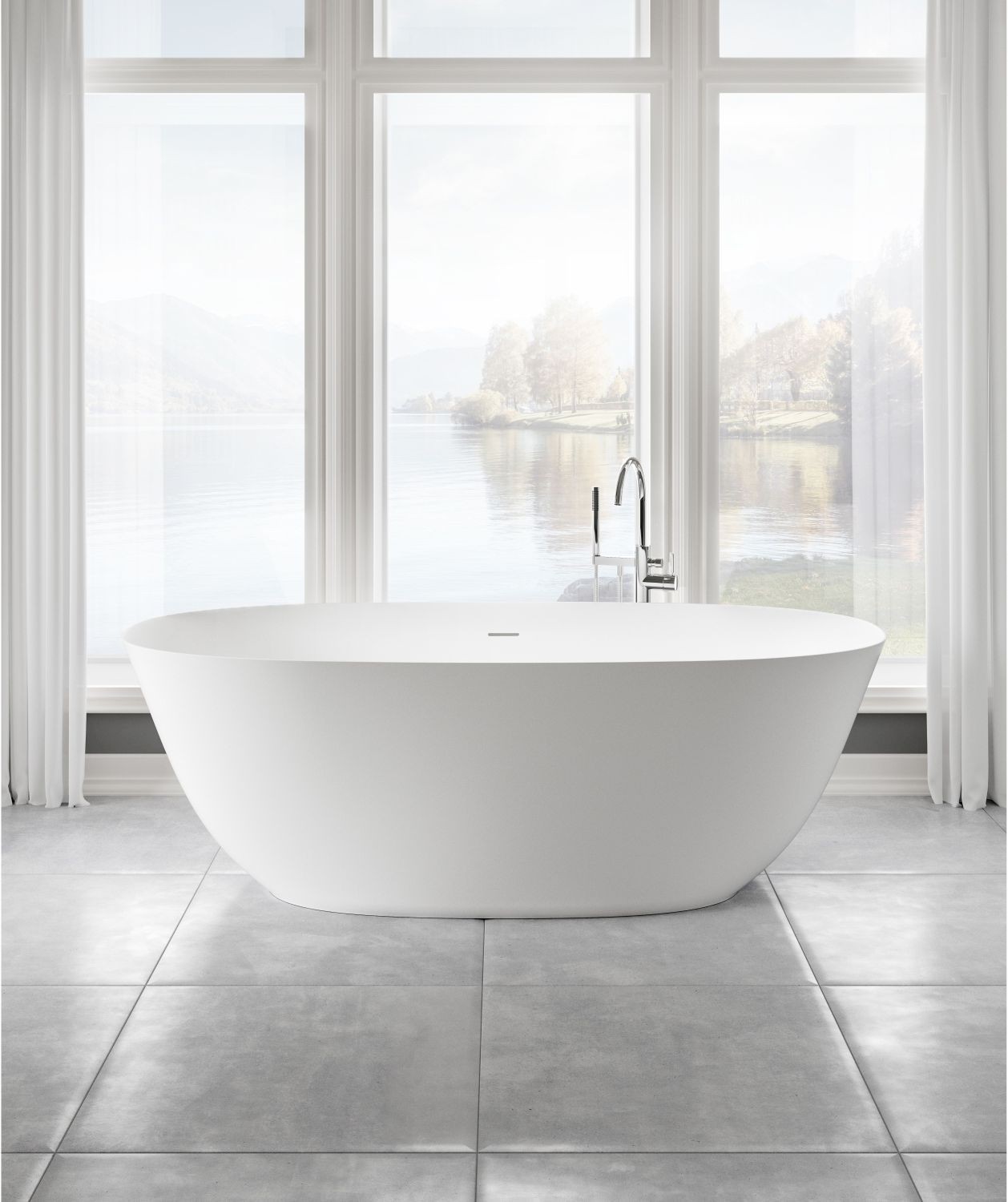 repaBAD Badewanne „Milano F“ freistehend oval 1800 × 800 mm in Arctic White repaBAD Badewanne „Milano F“ freistehend oval 1800 × 800 mm in Arctic White