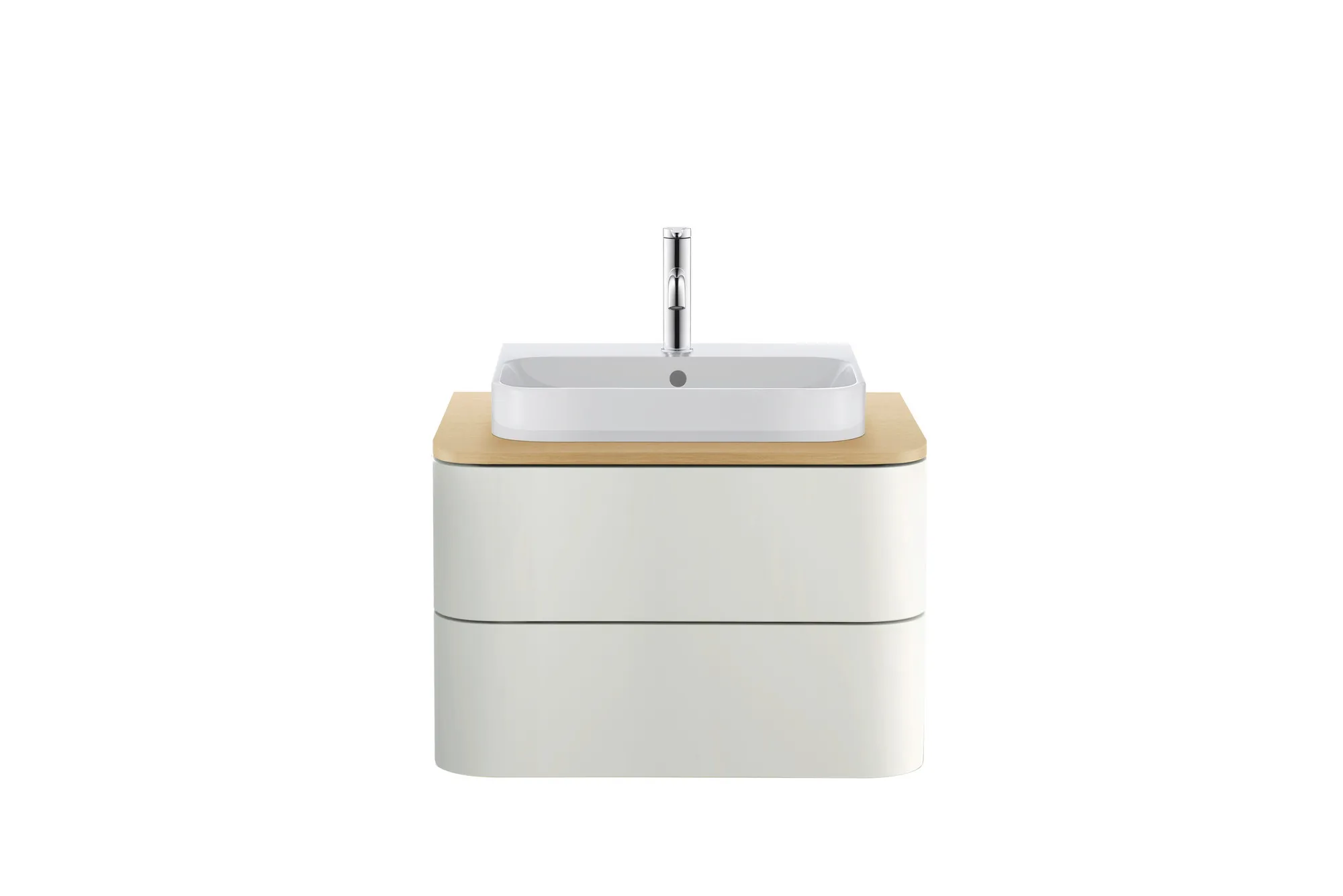 Aufsatzwaschtisch „Happy D.2 Plus“, mit Überlauf, Hahnlochposition mittig Aufsatzwaschtisch „Happy D.2 Plus“, mit Überlauf, Hahnlochposition mittig