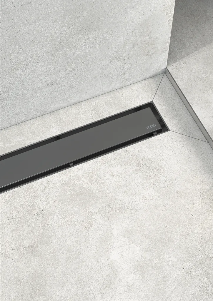 TECE Ablaufabdeckung „TECEdrainline“ steel in Schwarz (matt) TECE Ablaufabdeckung „TECEdrainline“ steel in Schwarz (matt)