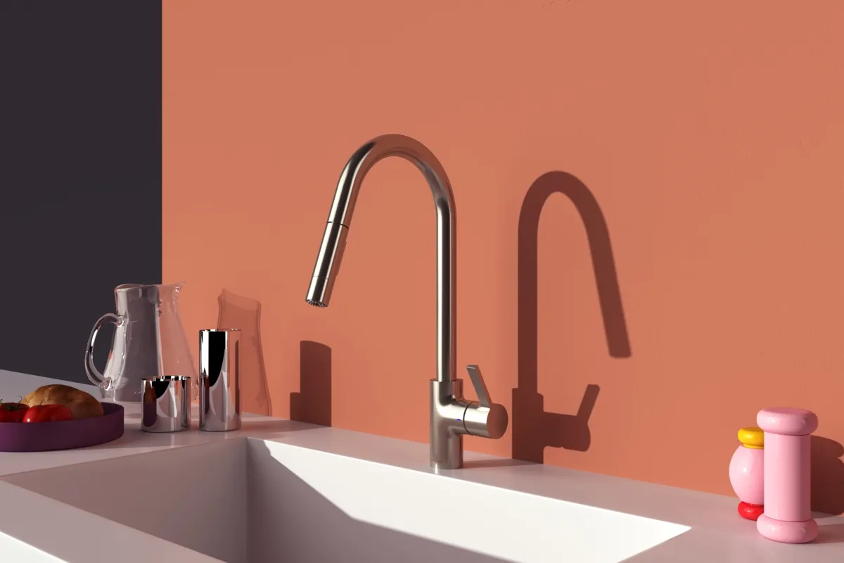 Küchenarmatur Gusto Ausladung 241mm 2-Funktions-Brause Brushed Gold Küchenarmatur Gusto Ausladung 241mm 2-Funktions-Brause Brushed Gold