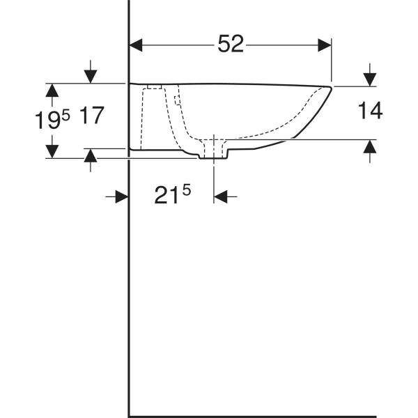 Wandwaschtisch „Renova“, mit Überlauf, Hahnlochposition mittig 70 × 52 cm in weiß alpin Wandwaschtisch „Renova“, mit Überlauf, Hahnlochposition mittig 70 × 52 cm in weiß alpin