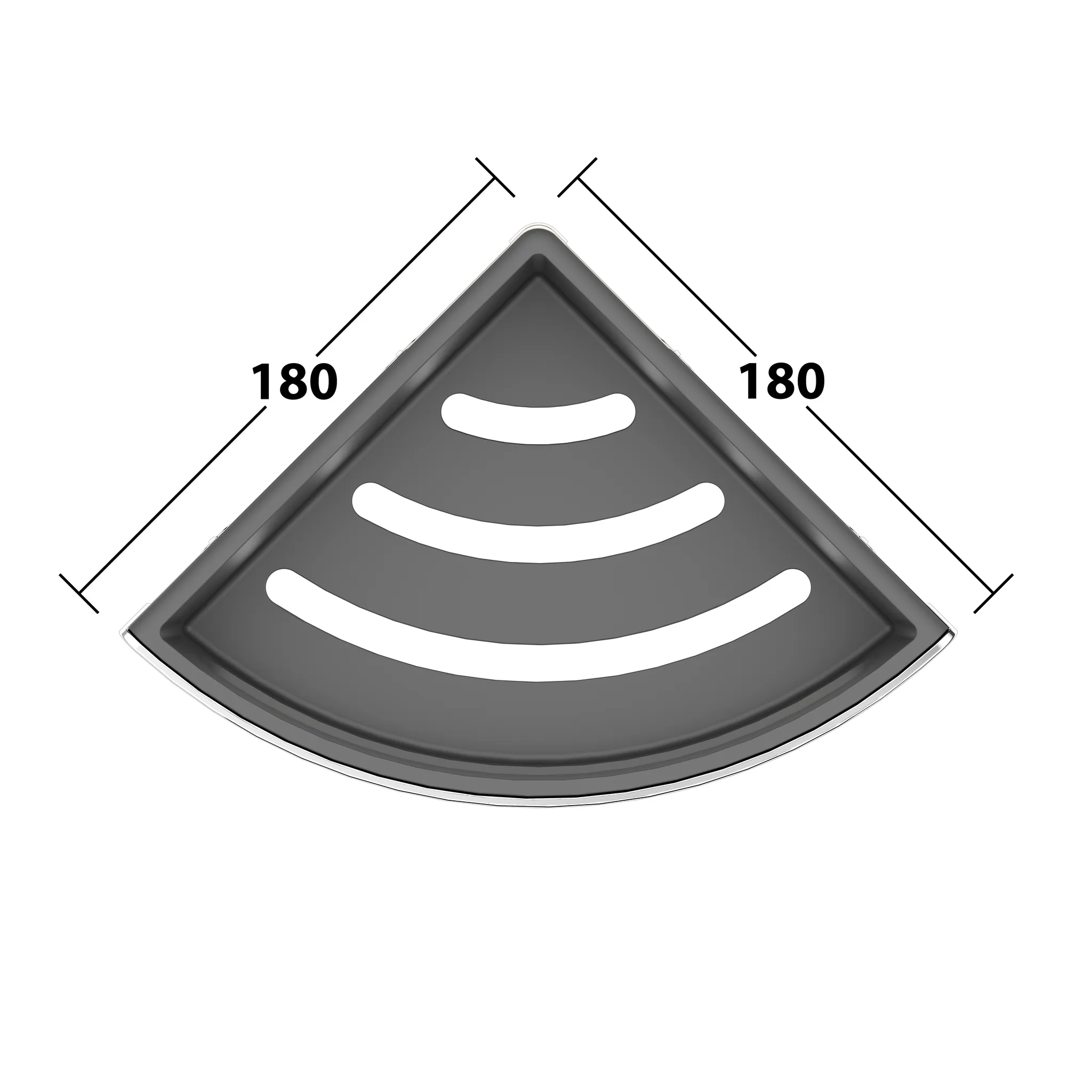 Elegance 11657010001 Eckduschkorb Kunststoff-Einsatz anthrazit verchromt Elegance 11657010001 Eckduschkorb Kunststoff-Einsatz anthrazit verchromt