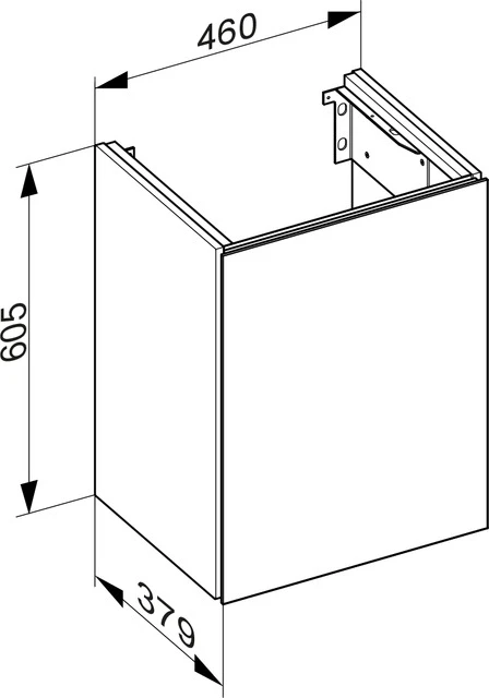 KEUCO Waschtischunterschrank „X-Line“ Trüffel (Glas), Trüffel (Lack, seidenmatt), Anschlag links, ohne Beleuchtung 460 × 605 × 380 mm KEUCO Waschtischunterschrank „X-Line“ Trüffel (Glas), Trüffel (Lack, seidenmatt), Anschlag links, ohne Beleuchtung 460 × 605 × 380 mm