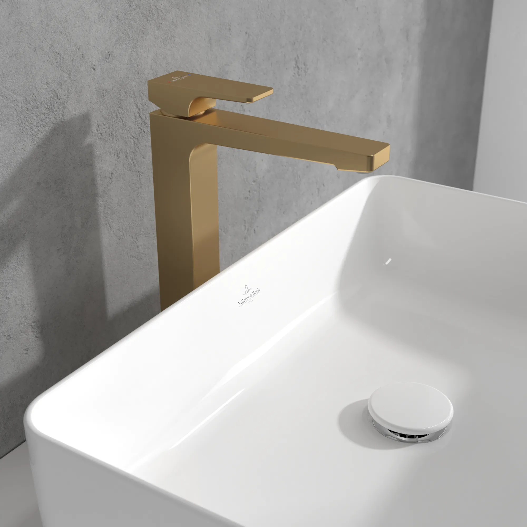 Einhand-Waschtischarmatur „Architectura Square“ 21,1 cm Ausladung 176 mm