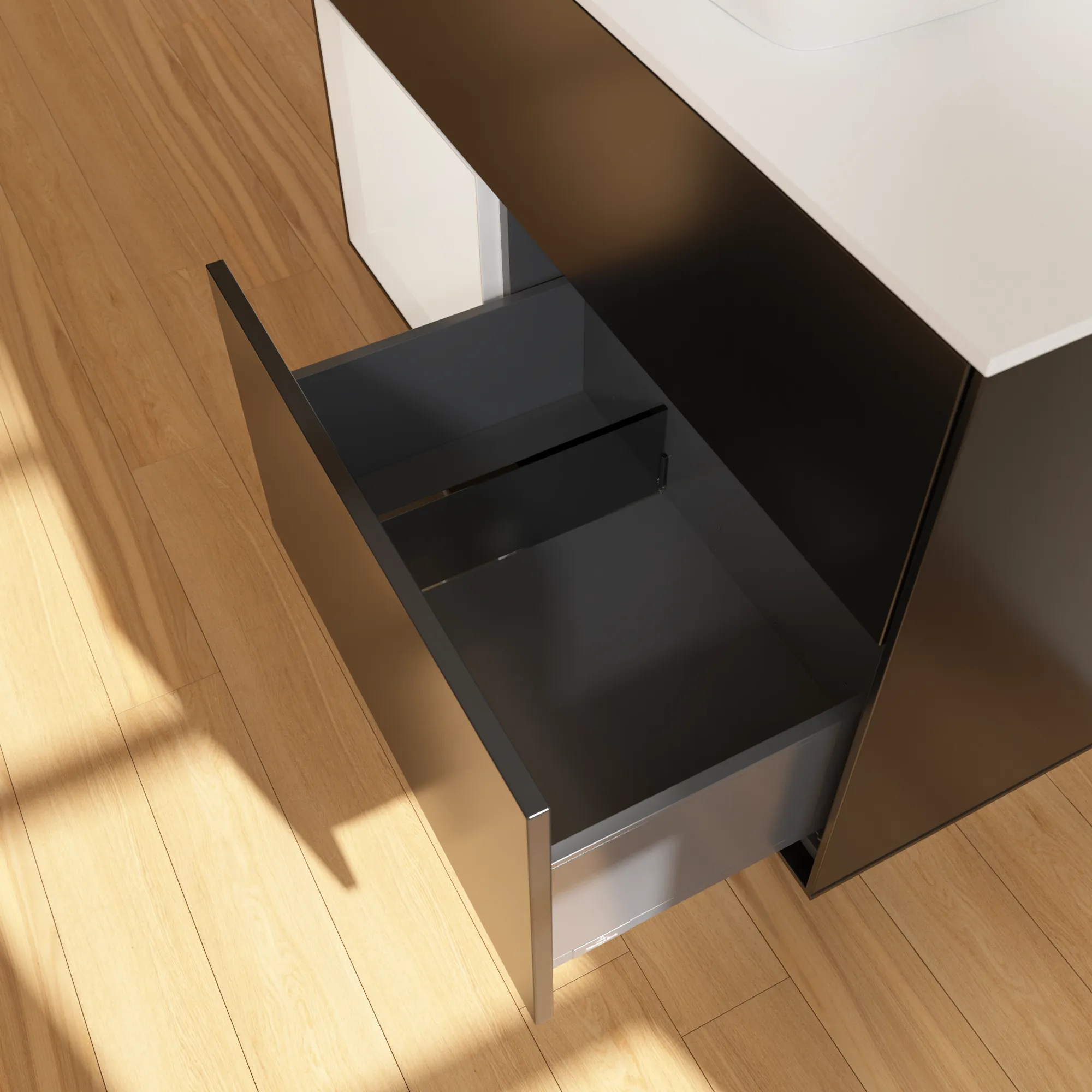 Villeroy & Boch Waschbeckenunterschrank Finion F77, 1000 x 603 x 501 mm, mit Beleuchtung, 2 Auszüge