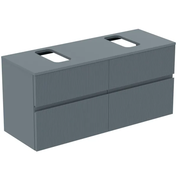 Ideal Standard Waschtischunterschrank „Finesse“ 120,2 × 55,8 × 44 cm Aschblau matt Ideal Standard Waschtischunterschrank „Finesse“ 120,2 × 55,8 × 44 cm Aschblau matt